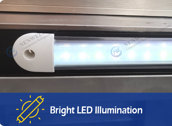 Bright LED Illumination | NW-ST72BFG glass front fridge freezer