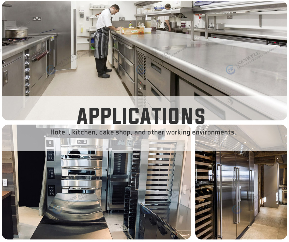 Applications | NW-ST72BFG Commercial Upright 3 Glass Front Door Merchandising Display Fridges And Freezers Price