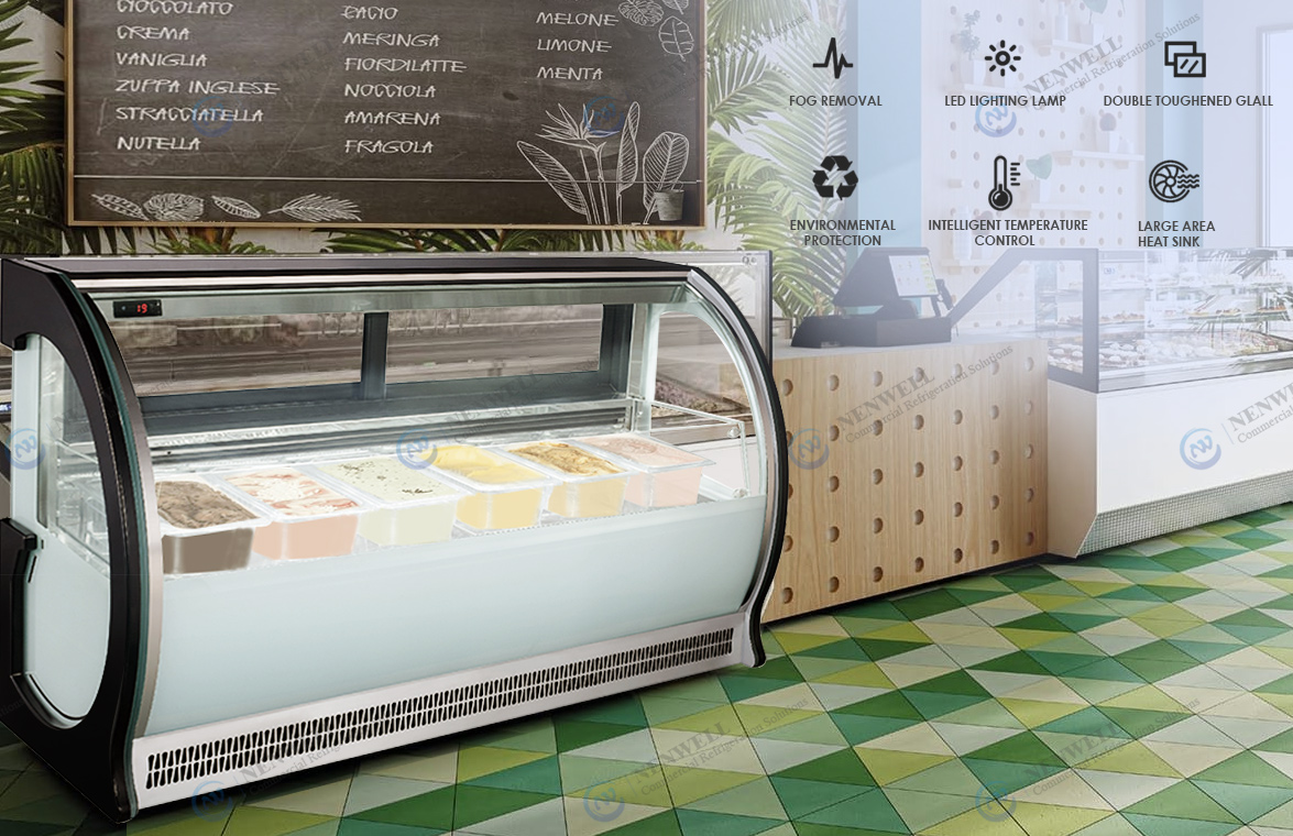NW-G530A Countertop Ice Cream Deep Frozen Storage Display Freezer Cases Price For Sale | factory and manufacturers