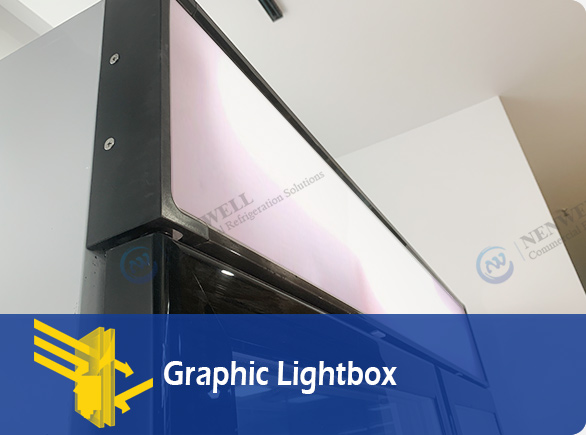 Graphic Lightbox | NW-UF2110 vertical freezer glass door