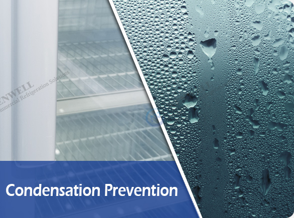 Condensation Prevention | NW-UF610 single glass door freezer 