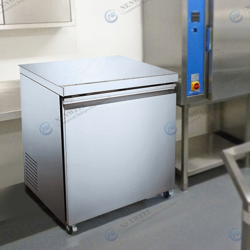 Restaurant Small Size Commercial Stainless Steel Single Door Undercounter Refrigerator and Freezer