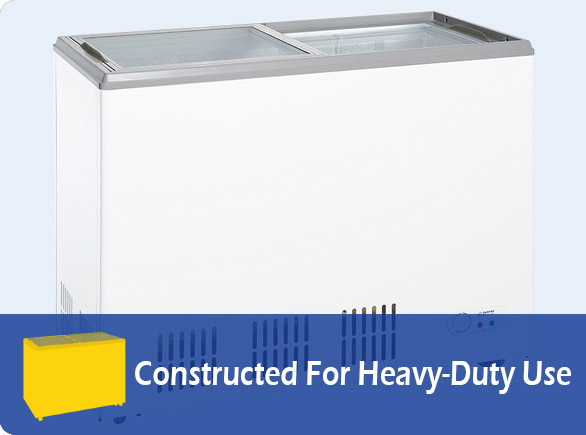 Constructed For Heavy-Duty Use | NW-WD190-228-278-318 deep freezer glass top