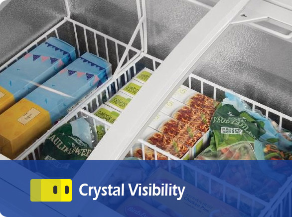 Crystal Visibility | NW-WD190-228-278-318 display deep freezer