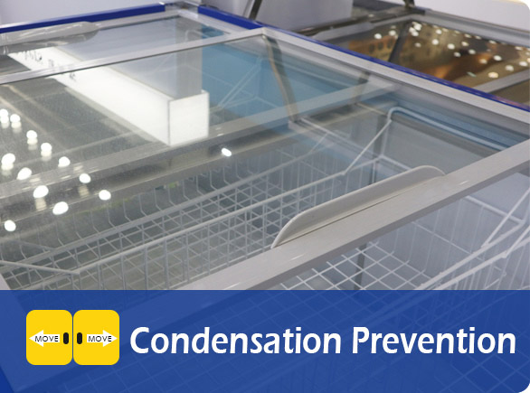 Condensation Prevention | NW-WD330Y-290Y-250Y chest freezer sliding glass doors
