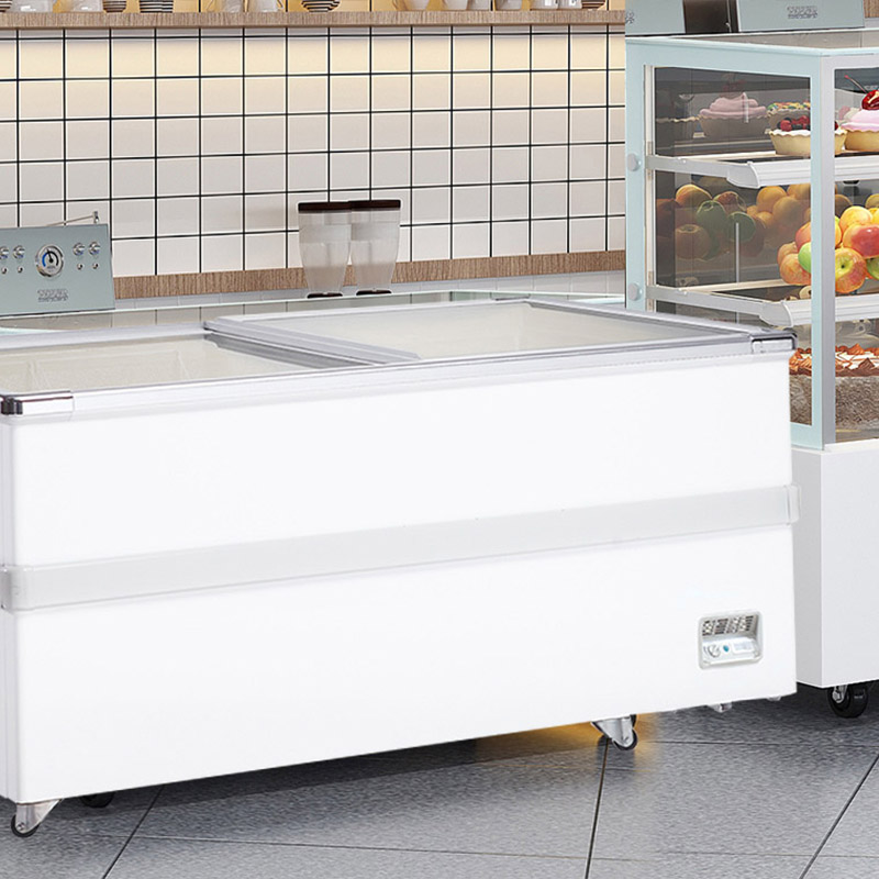 Ice Cream Chest Display Freezer With Sliding Glass Lid