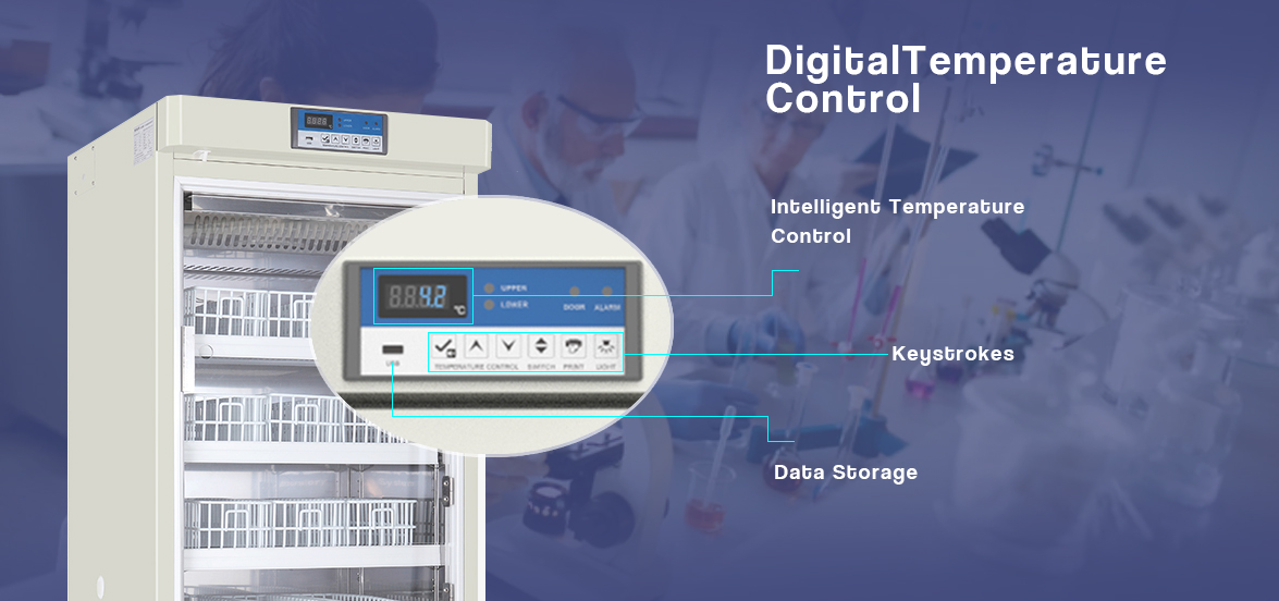NW-XC268L Digital Temperature Control | blood bank fridge price