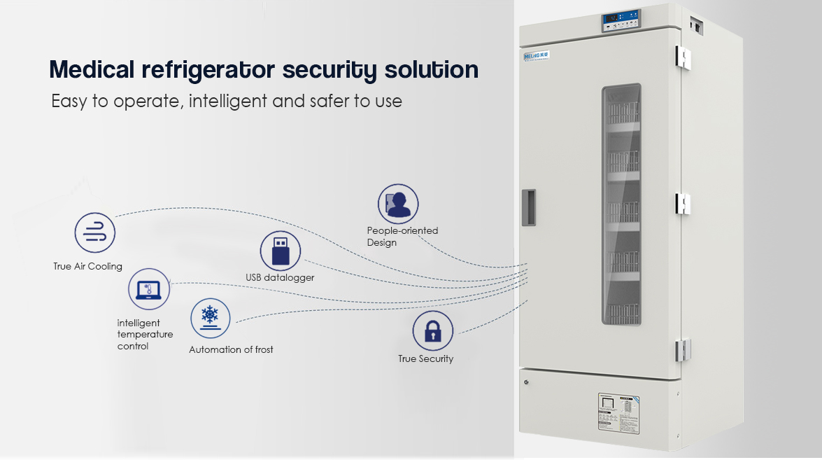 NW-XC368L Medical Refrigerator Security Solution | blood storage cabinet