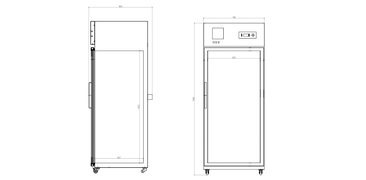 NW-XC588L Dimensions | blood refrigeration