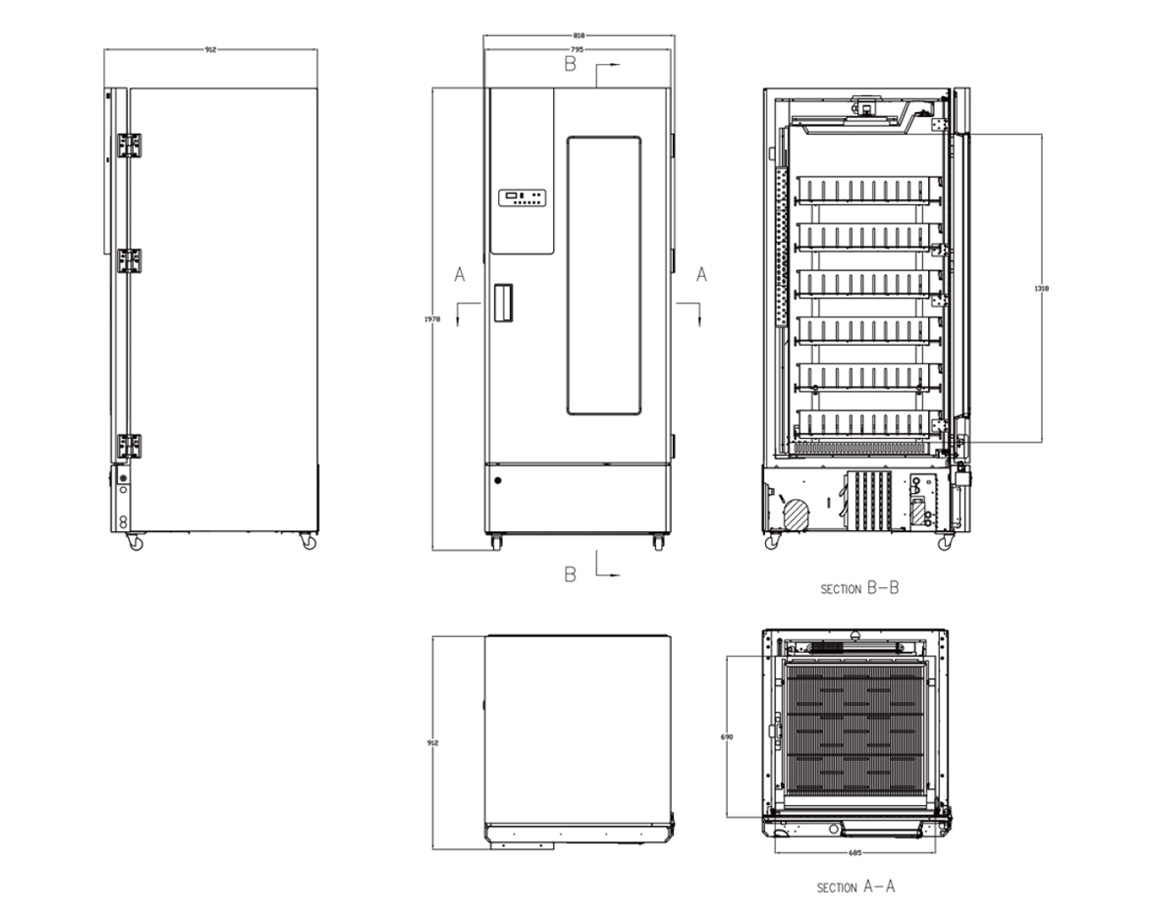 NW-XC618L Dimensions | plasma fridge for sale