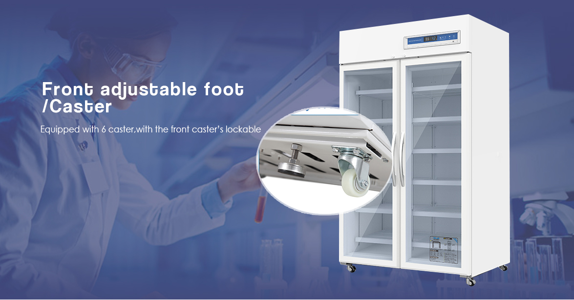 NW-YC1015L pharmaceutical fridge | Caster & Foot