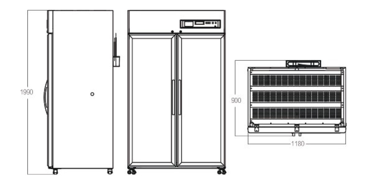 NW-YC1015L medical fridge price | Dimensions