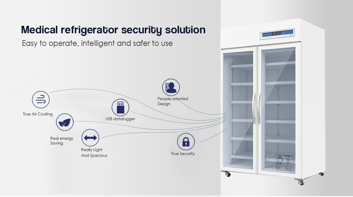 NW-YC1015L pharmaceutical grade fridge | Medical Refrigerator Security Solutions