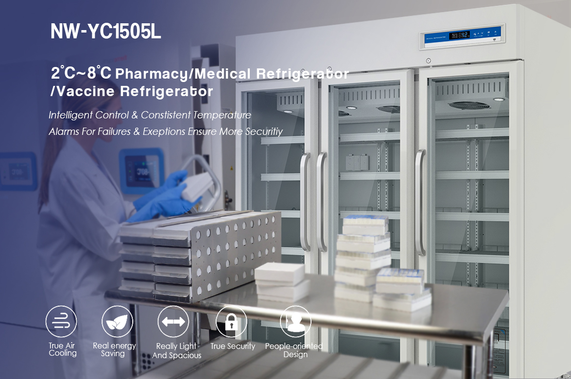 NW-YC1505L Medical Pharmacy And Laboratory Use Medicine And Vaccine Storage Refrigerator Price For Sale factory and manufacturers