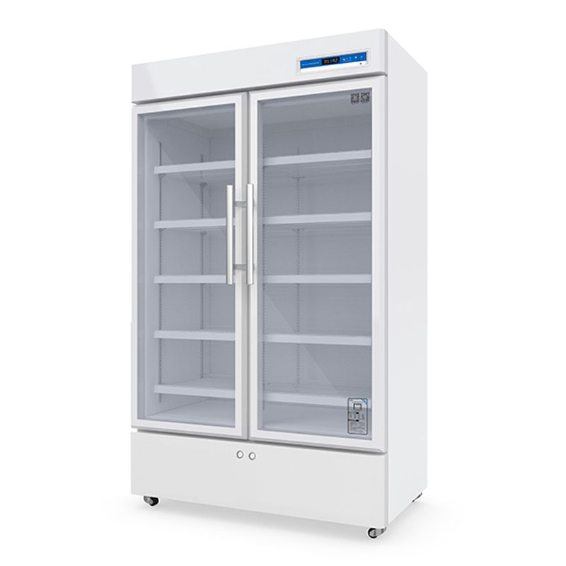 2ºC~8ºC Upright Double Glass Door Medicine And Vaccine Storage Fridge