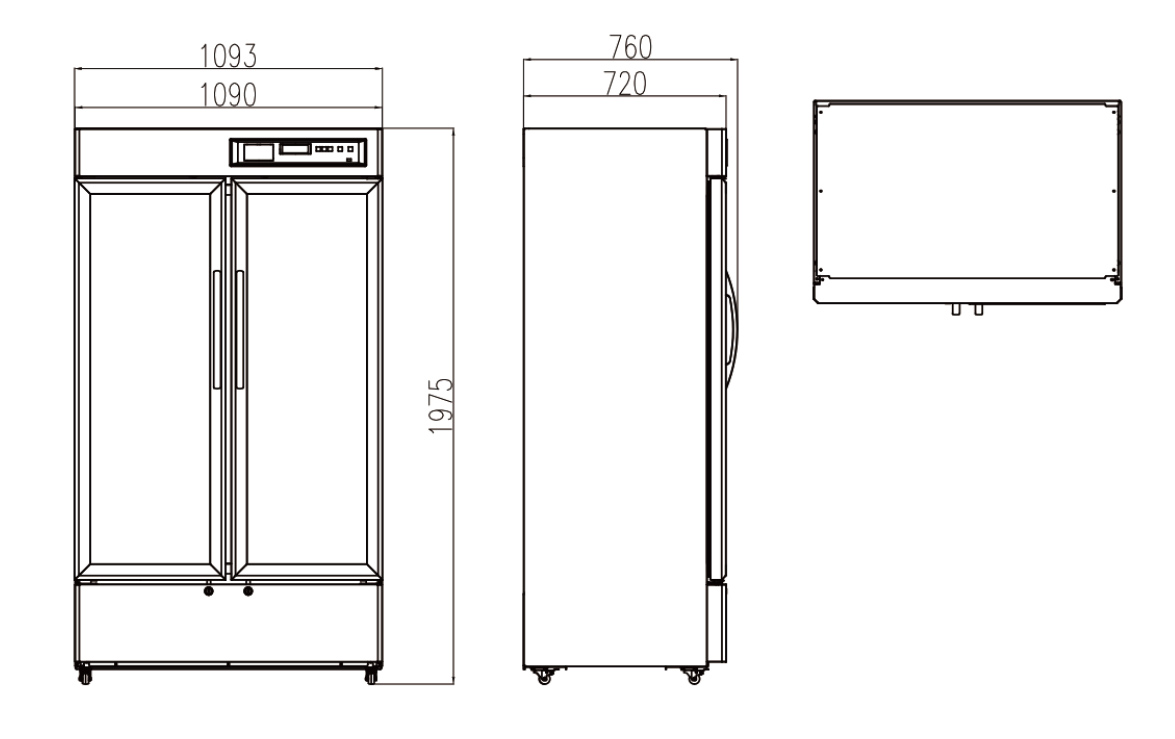 NW-YC725L vaccine fridge for sale | Dimensions