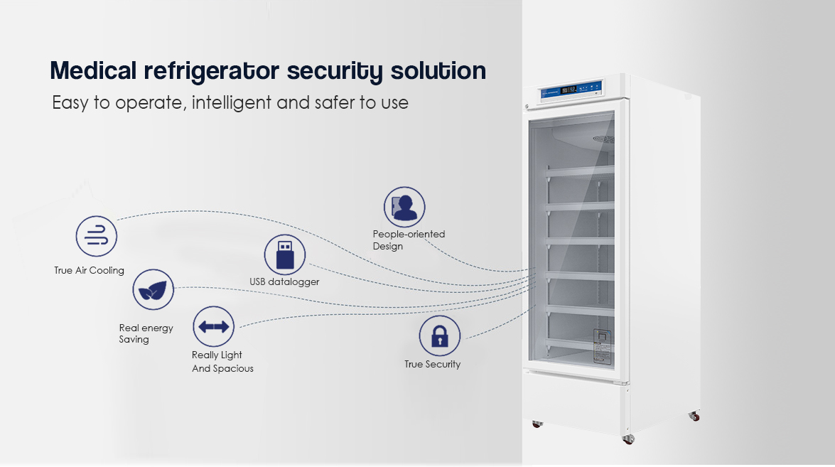 NW-YC725L fridge for vaccine storage | Medical Refrigerator Security Solutions