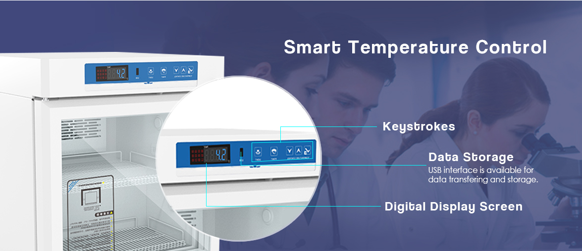 NW-YC75L undercounter lab refrigerator with smart control system