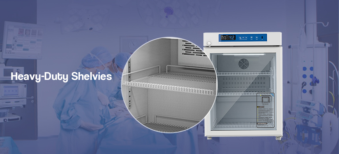 NW-YC75L small lab refrigerator with heavy-duty shelves