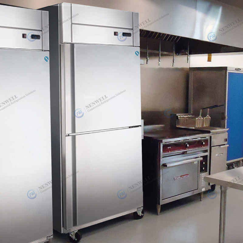 Réfrigérateurs et congélateurs à une ou deux portes en acier inoxydable