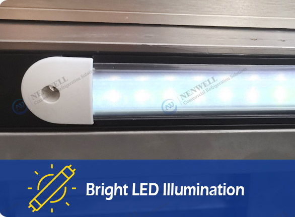 Bright LED Illumination | NW-Z10F Z12F D10F D12F upright freezer cooler