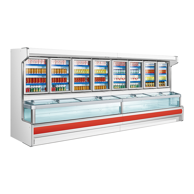 Supermarket Commercial Dual-Temp Remote Type Display Fridge For Drinks And Frozen Food