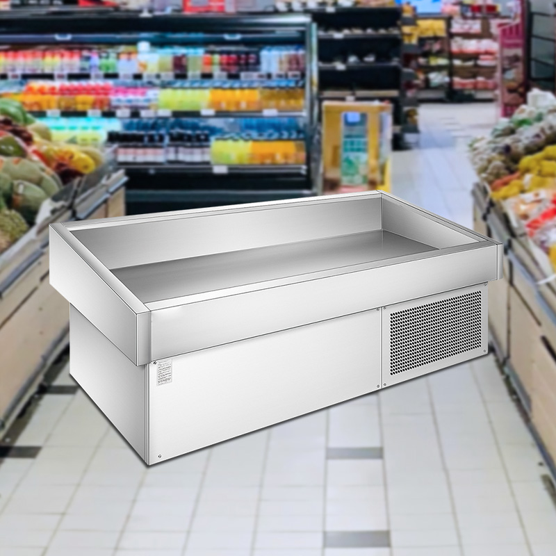 Supermarket Stainlee Steel Counter Plug-in Type Display Fridge For Food