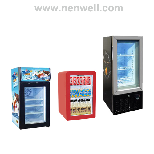 Oem Manufacturing Glass Door Mini Table Top Drinks Merchandising Mini Fridge