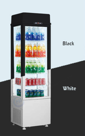 Color Options | see through display fridge