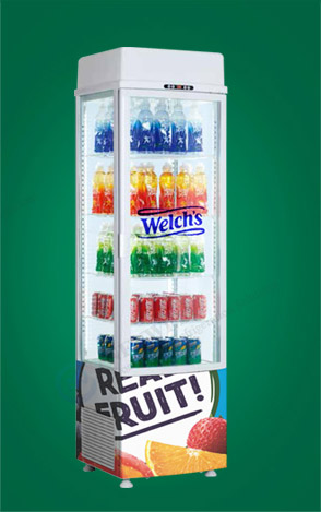 Custom Branding | upright sided glass display fridge