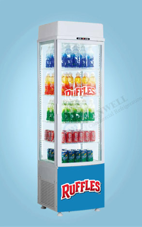 Custom Branding | see through display fridge