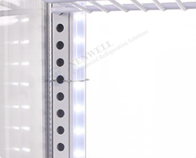 Lighting With High Brightness | upright sided glass refrigerated showcase