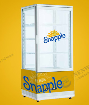 Custom Branding | pass through refrigerated display case