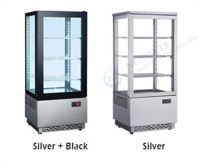 Color Options | countertop sided glass refrigerated showcase