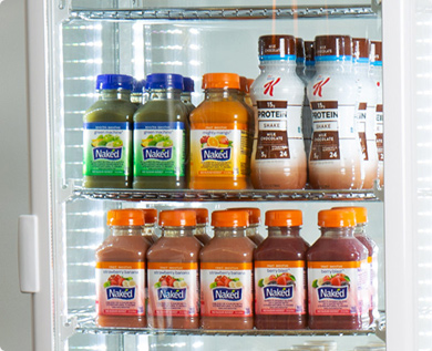 Attractive Display | countertop four sided glass display fridge