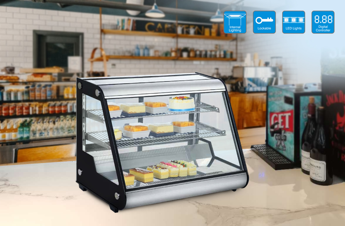 RTW-160L-2 Refrigerador de exhibición de vidrio para pastelería y pastelería de mostrador pequeño de panadería comercial Precio a la venta |fabricantes y fábricas