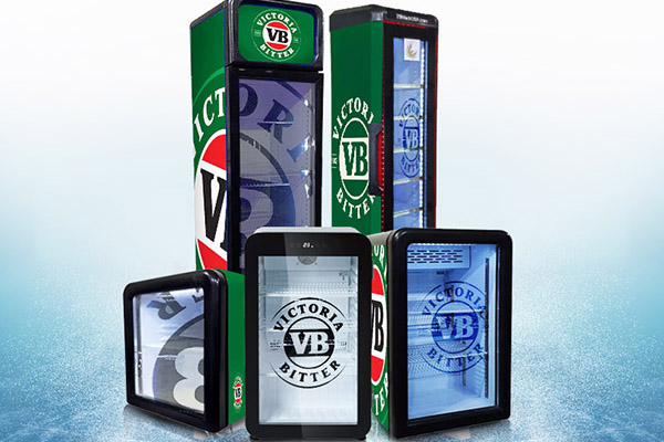 Retro-Style Glass Door Display Fridges For Beverage & Beer Promotion