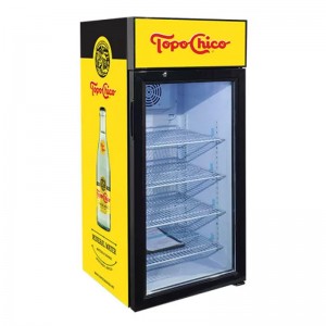 Clear Front Mini Counter Top Glass Door Soft Bottle Drinks Compact Display Cooler Fridge