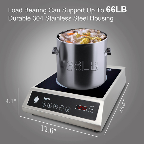 Durable Commercial Induction Cooktop with Stainless Steel Housing for Restaurant and Hotel Kitchen