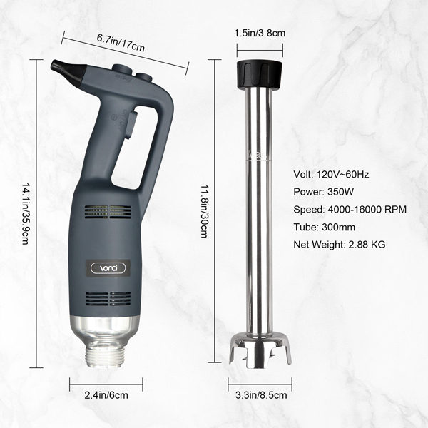 VONCI Restaurant Kitchen Hand Blender, Professional Commercial ...