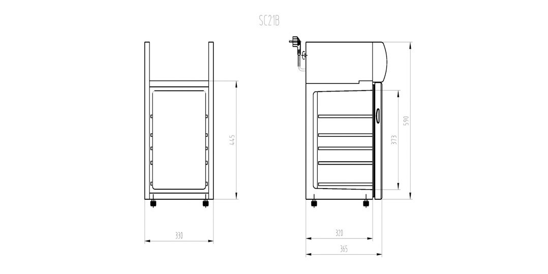 NW-SC21B Dimensions