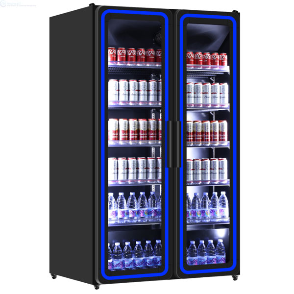 NW-KXG1120R Curved Display Cooler with Ventilated fan cooling