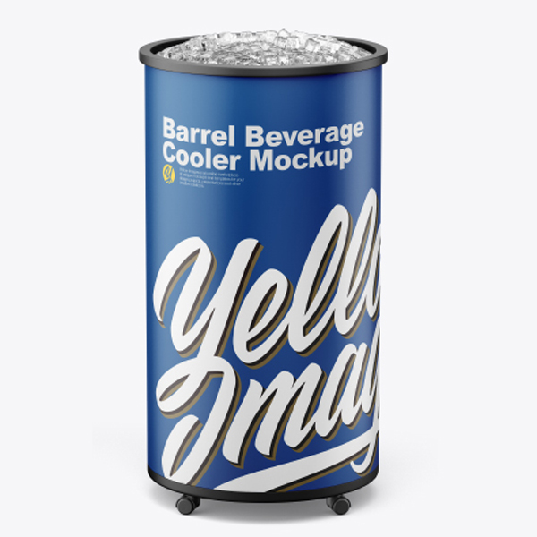 Cold drinks retailing and party celebration electric Cylinder Barrel Shape Ice Bin Cooler
