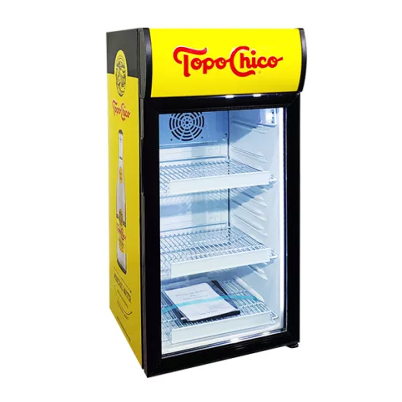 Topo Chico Drinks Gilashin Ƙofar Nunin Firinji Countertop