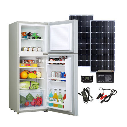 12V 24V DC Solar powered refrigerators with solar panel and battery
