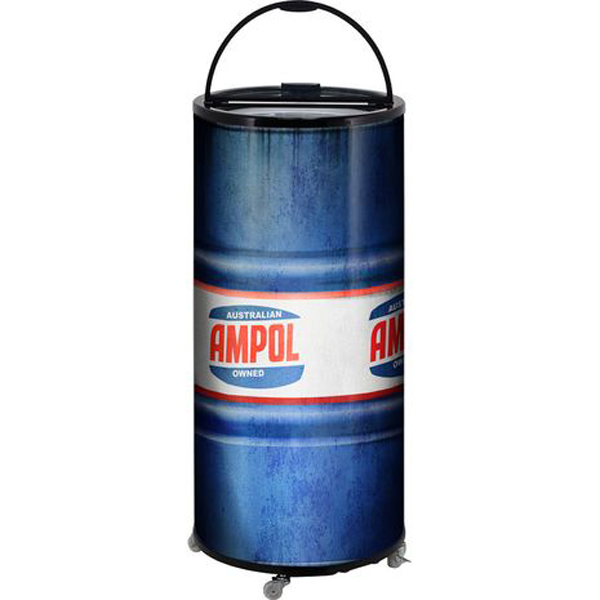 Soft Drink Marketing Campaign Wholesale and Retailing Electric Oil Barrel Cooler on wheels