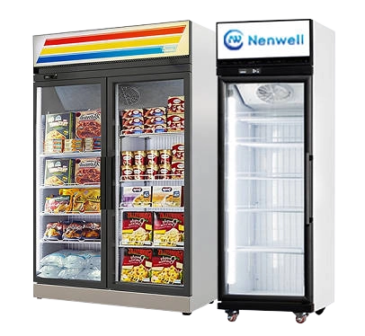 Upright display freezer