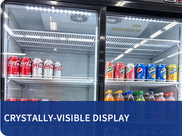 Display various beverages