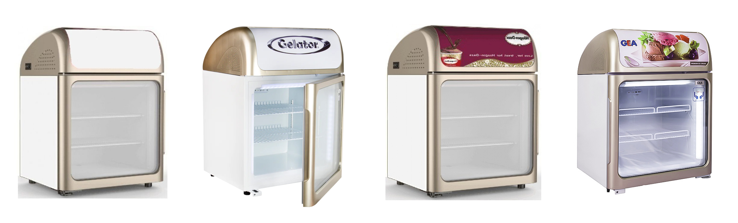 table top Display Freezer with glass door for Ice cream and gelator