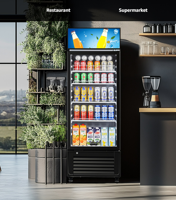 Best purchase price commercial glass door upright cabinet fridge